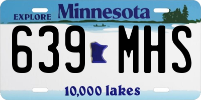 MN license plate 639MHS