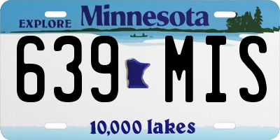 MN license plate 639MIS