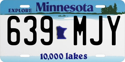 MN license plate 639MJY