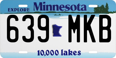MN license plate 639MKB