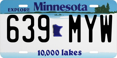 MN license plate 639MYW
