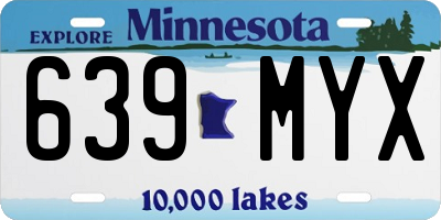 MN license plate 639MYX