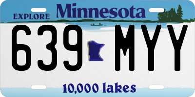 MN license plate 639MYY