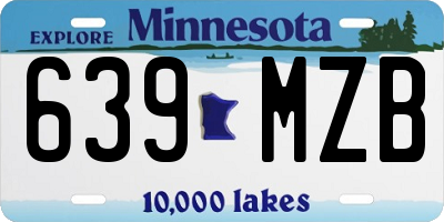 MN license plate 639MZB