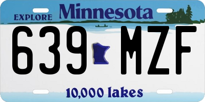 MN license plate 639MZF