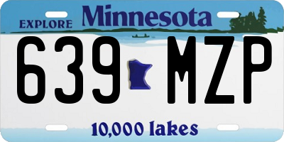 MN license plate 639MZP