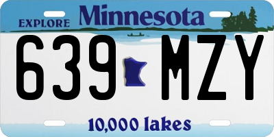 MN license plate 639MZY