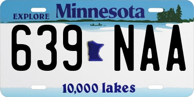 MN license plate 639NAA