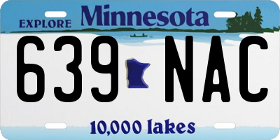MN license plate 639NAC