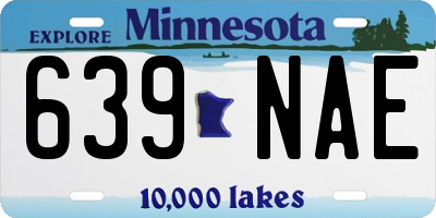 MN license plate 639NAE
