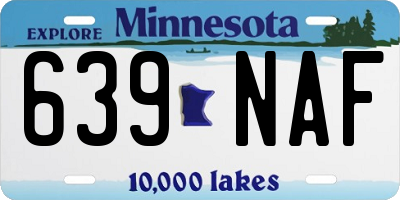 MN license plate 639NAF