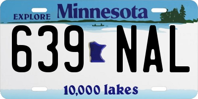 MN license plate 639NAL