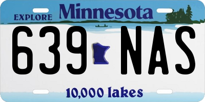 MN license plate 639NAS