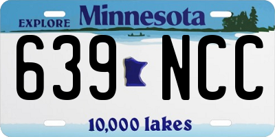 MN license plate 639NCC