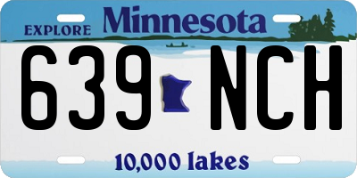 MN license plate 639NCH