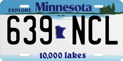 MN license plate 639NCL