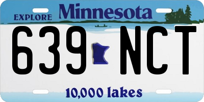 MN license plate 639NCT