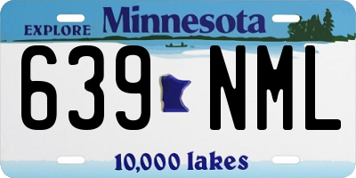 MN license plate 639NML