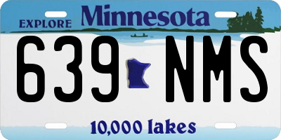 MN license plate 639NMS