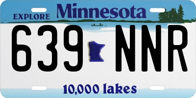 MN license plate 639NNR