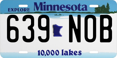 MN license plate 639NOB