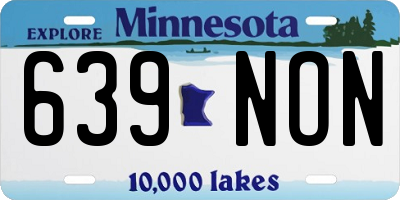 MN license plate 639NON