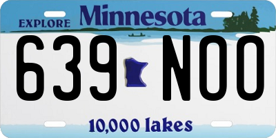 MN license plate 639NOO
