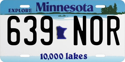 MN license plate 639NOR