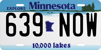 MN license plate 639NOW