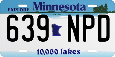 MN license plate 639NPD