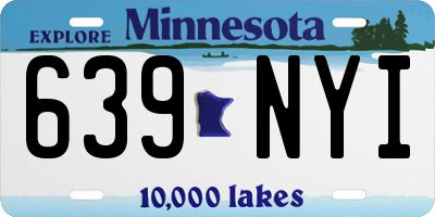 MN license plate 639NYI