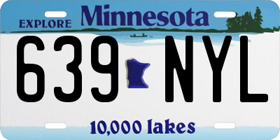 MN license plate 639NYL