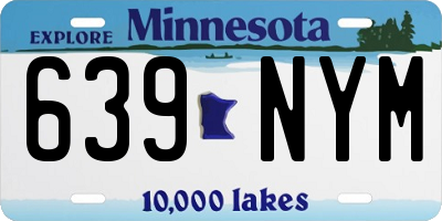 MN license plate 639NYM