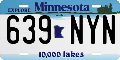 MN license plate 639NYN