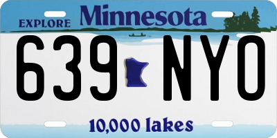 MN license plate 639NYO
