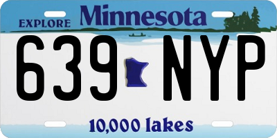MN license plate 639NYP