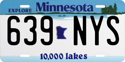 MN license plate 639NYS