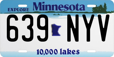 MN license plate 639NYV