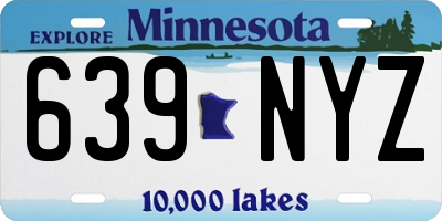 MN license plate 639NYZ