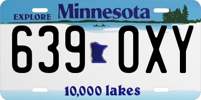 MN license plate 639OXY