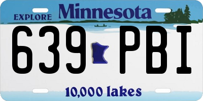 MN license plate 639PBI