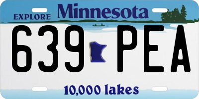 MN license plate 639PEA