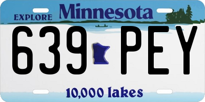MN license plate 639PEY