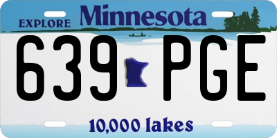 MN license plate 639PGE