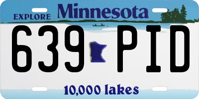 MN license plate 639PID