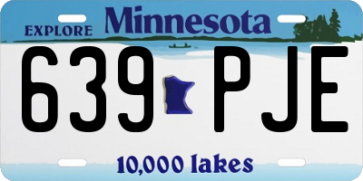 MN license plate 639PJE
