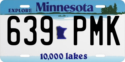 MN license plate 639PMK