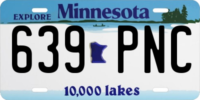 MN license plate 639PNC
