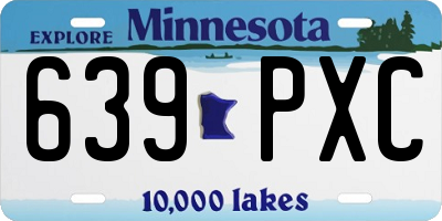 MN license plate 639PXC