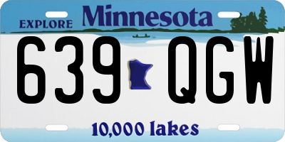 MN license plate 639QGW
